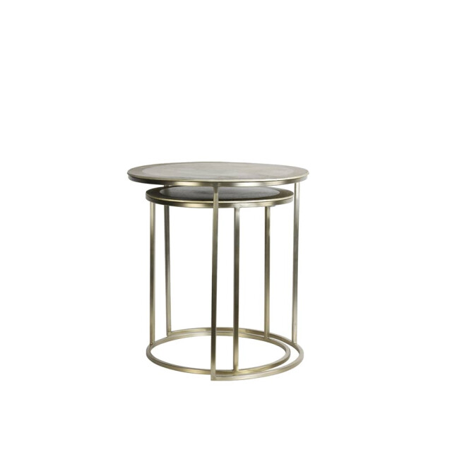 Light & Living Bijzettafel licht s2 talca Ø 50 x 52cm 6706085 large