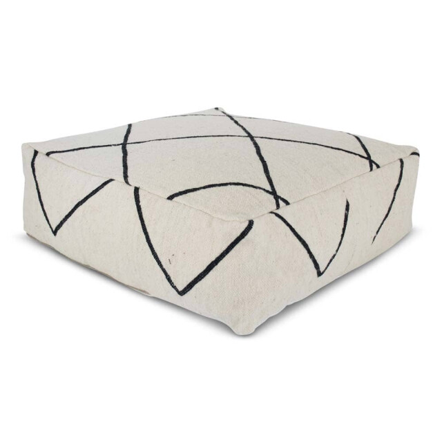 Safaary Marokkaanse kelim poef zebra SFMRPF00045 large