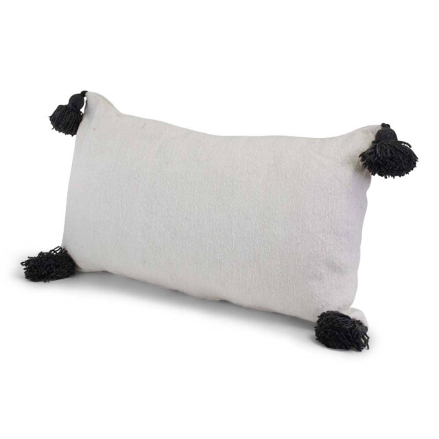 Safaary Marokkaanse pom-pom kussen met antraciet SFSRKUS00014 large