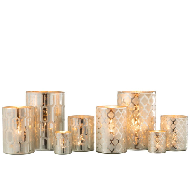 J-Line Windlicht glas large (2-delig) 26635 large