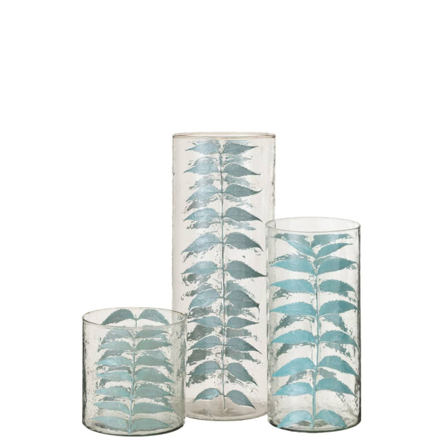 J-Line Vaas blad glas large 31960 large