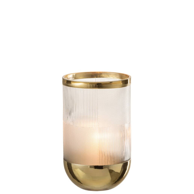 J-Line Vaas cylinder motief glas transparant small 28901 large