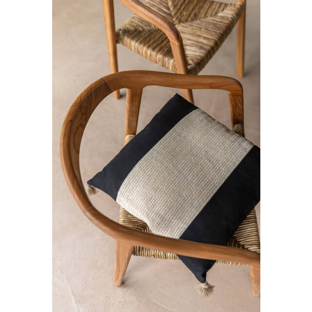 J-Line Kussen geweven vierkant polyester 22876 large