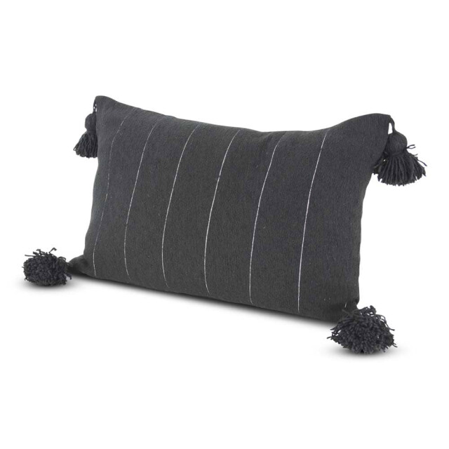 Safaary Marokkaanse pom-pom kussen met zilver SFSRKUS00052 large