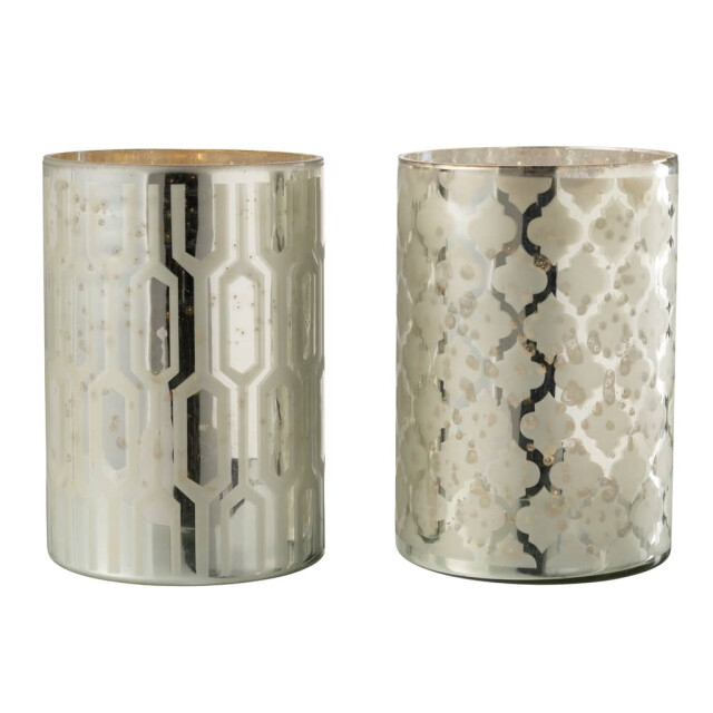 J-Line Windlicht glas large (2-delig) 26635 large