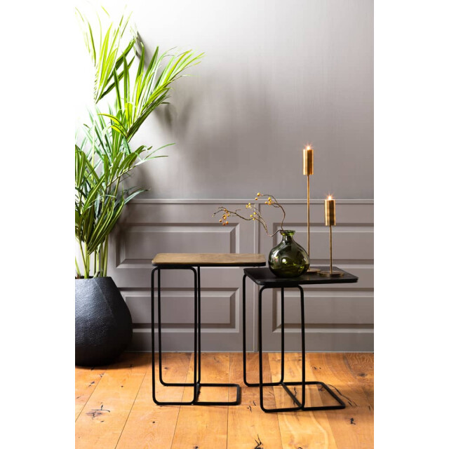 Light & Living Bijzettafel antiek koper-brons s/2 laja Ø 31 x 57cm 6744318 large