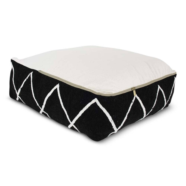Safaary Marokkaanse kelim poef zebra SFMRPF00086 large