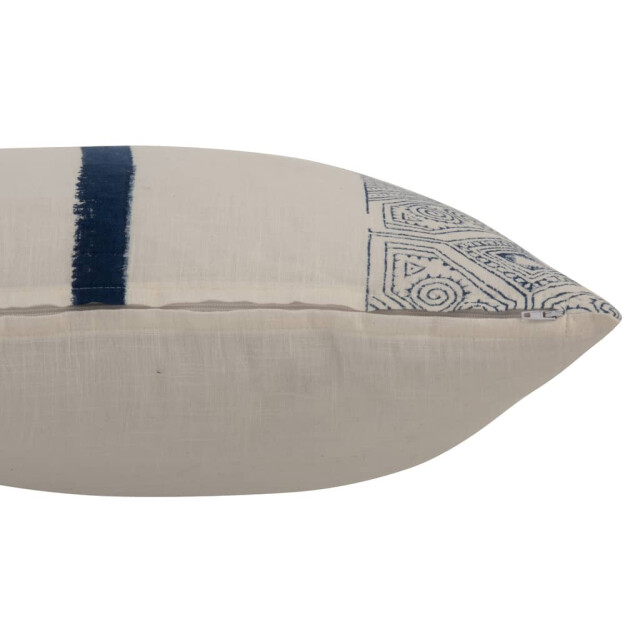 J-Line Kussen streep katoen wit azteek 3168 large