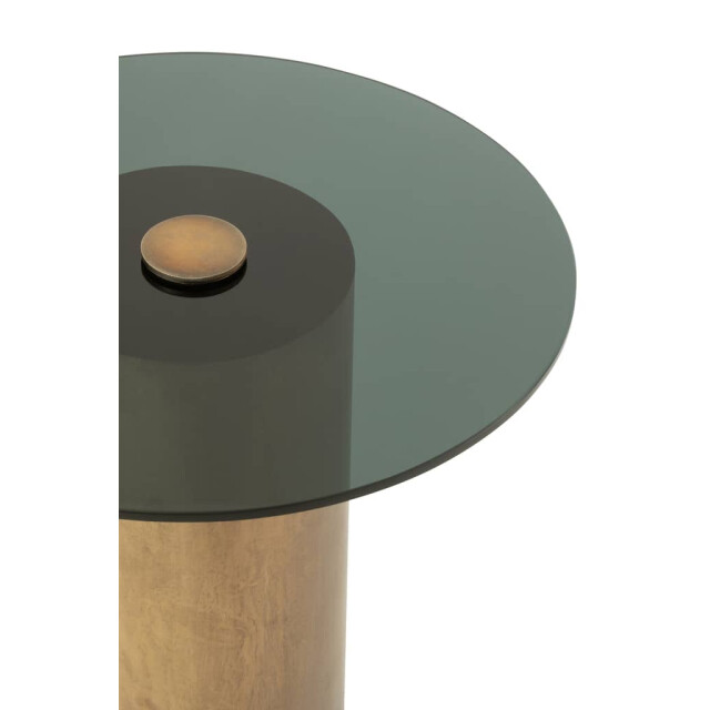 J-Line Bijzettafel ijzer-glas zwart- soni 37701 large