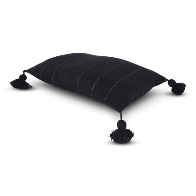 Safaary Marokkaanse pom-pom kussen met zilver SFSRKUS00052 large