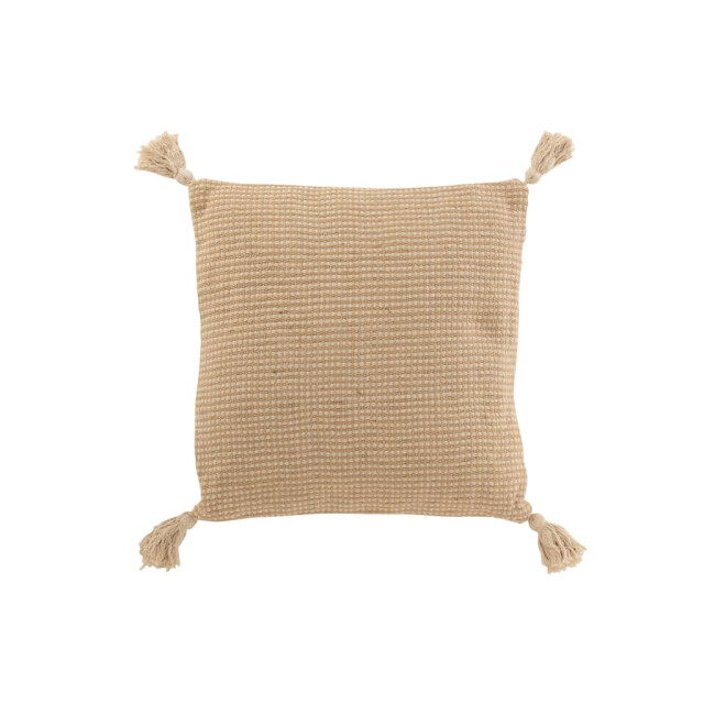 J-Line Kussen katoen jute -bruin 23163 large