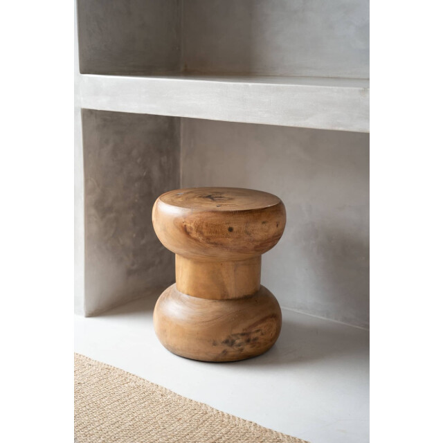 Bazar Bizar Bijzettafel kruk naturel wayra JACI013N large