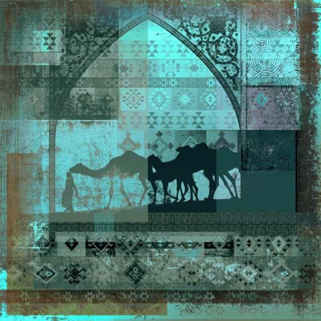 Safaary Arabisch schilderij camels SFCVSLD00212 large