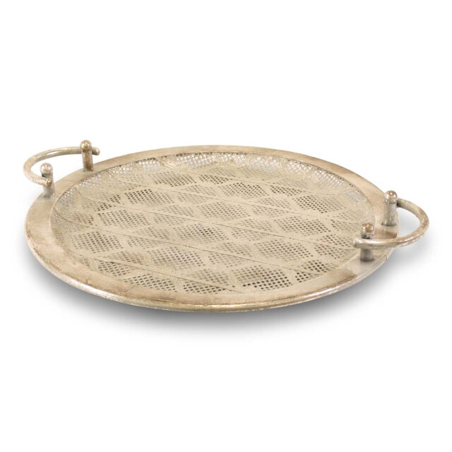 Safaary Dienblad zilver Ø 42cm SFDBPLT00018 large