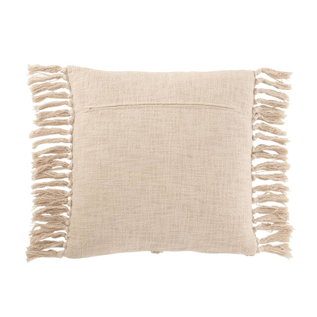 J-Line Kussen vierkant ruit katoen polyester crème 22825 large