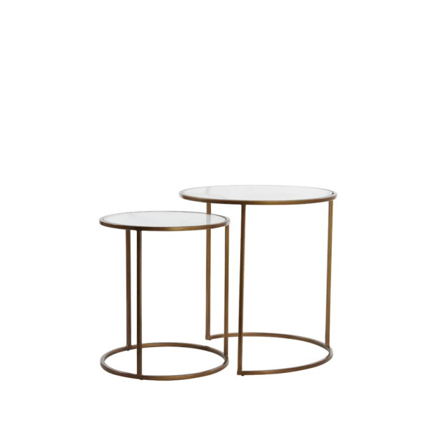 Light & Living Bijzettafel glas helder- ferati s/2 Ø 50 x 52cm 6781385 large