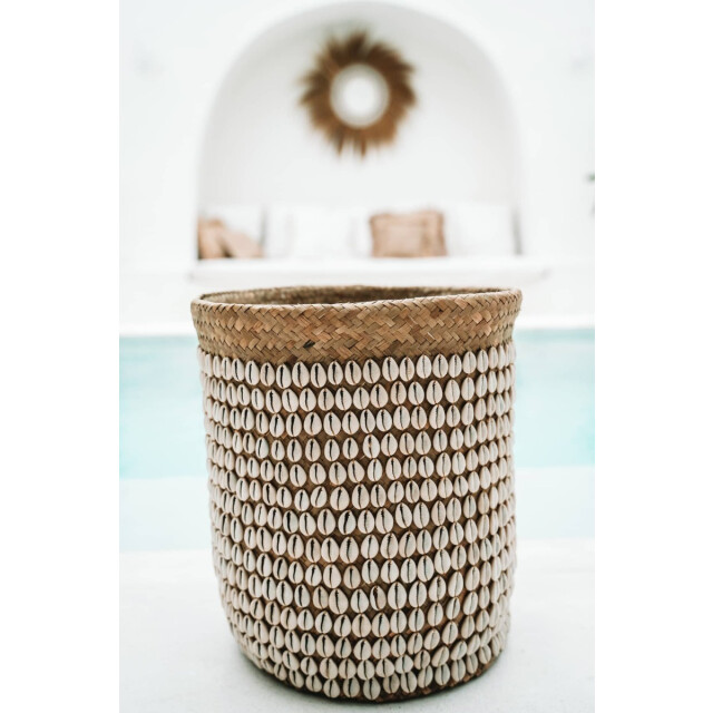 Bazar Bizar Pandan opbergmand naturel wit BAEX007NW large
