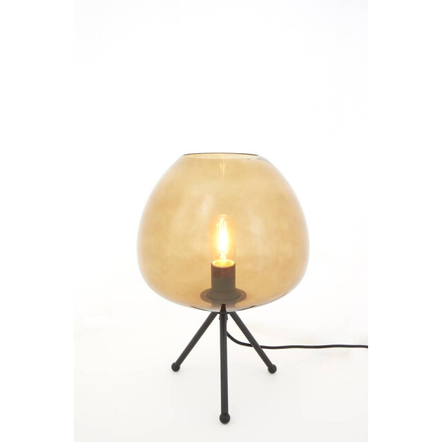Light & Living Tafellamp glas -matzwart mayson Ø 30 x 43cm 1868518 large