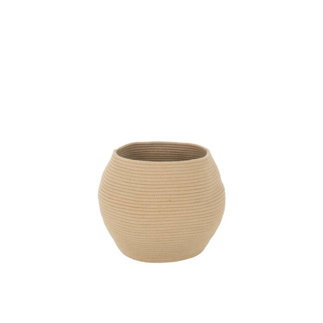 J-Line Spoel mand rond textiel 33262 large