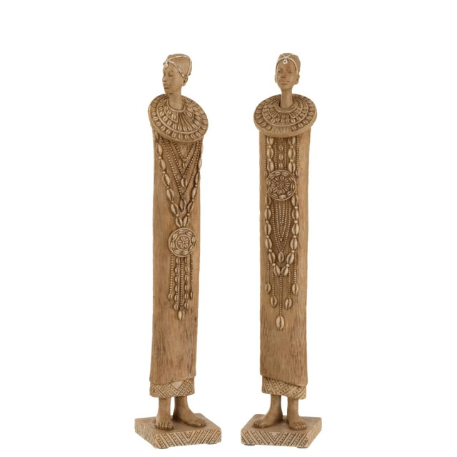 J-Line Afrikaanse figuur poly (2-delig) 21511 large