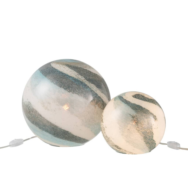 J-Line Lamp strepen rond glas -groen large dany 20669 large