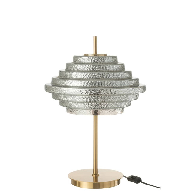 J-Line Tafellamp led metaal rookglas 37814 large