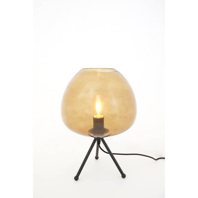 Light & Living Tafellamp glas -matzwart mayson Ø 30 x 43cm 1868518 large