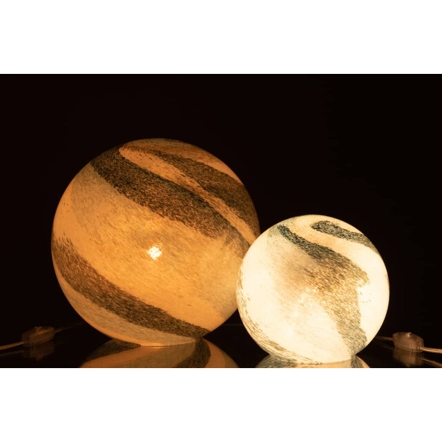 J-Line Lamp strepen rond glas -groen large dany 20669 large