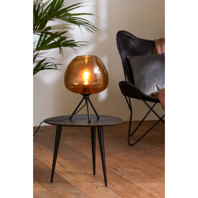 Light & Living Tafellamp glas -matzwart mayson Ø 30 x 43cm 1868518 large