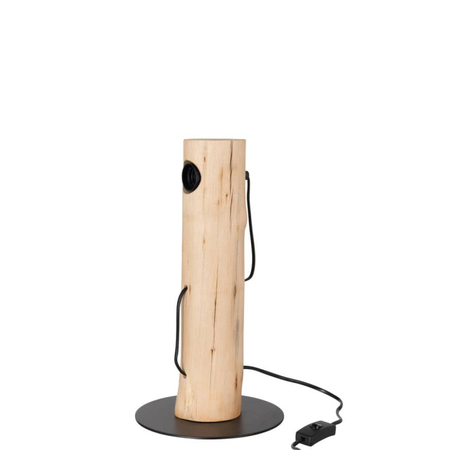 J-Line Tafellamp berangan hout naturel silas 15564 large