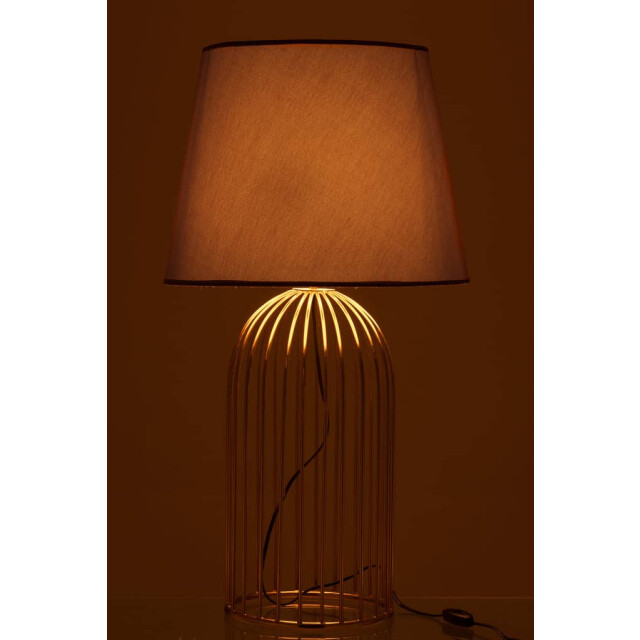 J-Line Lampvoet met kap ijzer goud joni 18537 large