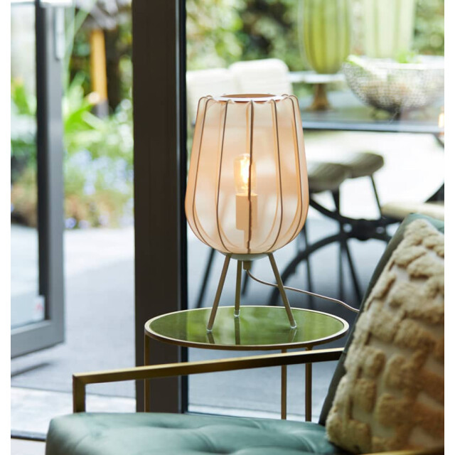 Light & Living Tafellamp zand plumeria Ø 25 x 45cm 1874327 large