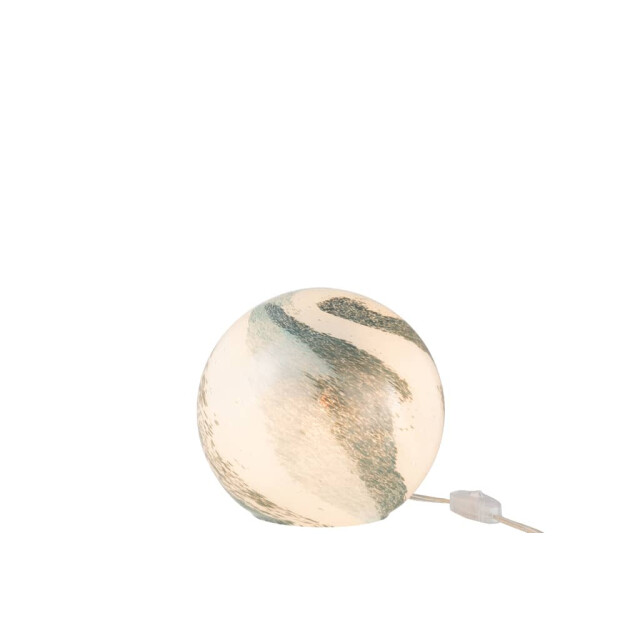 J-Line Lamp strepen rond glas groen small dany 20668 large