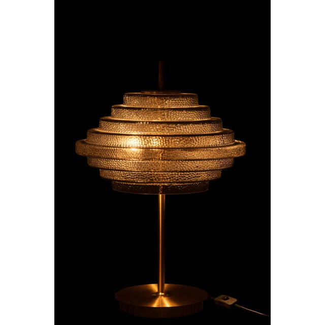 J-Line Tafellamp led metaal rookglas 37814 large