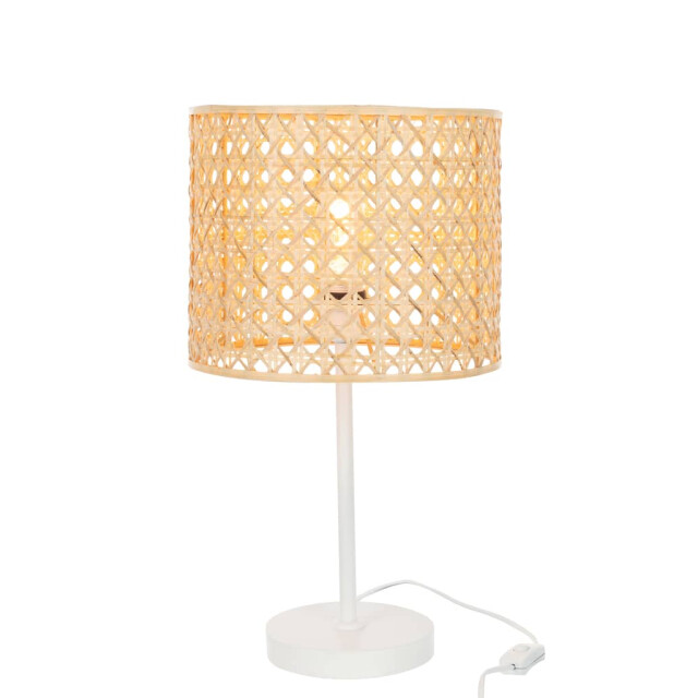 J-Line Tafellamp bamboe metaal naturel wit roma 20972 large