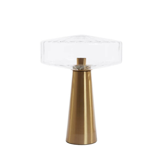 Light & Living Tafellamp glas helder pleat Ø 40 x 53cm 1882296 large