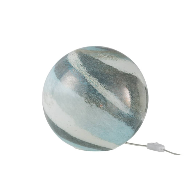 J-Line Lamp strepen rond glas -groen large dany 20669 large