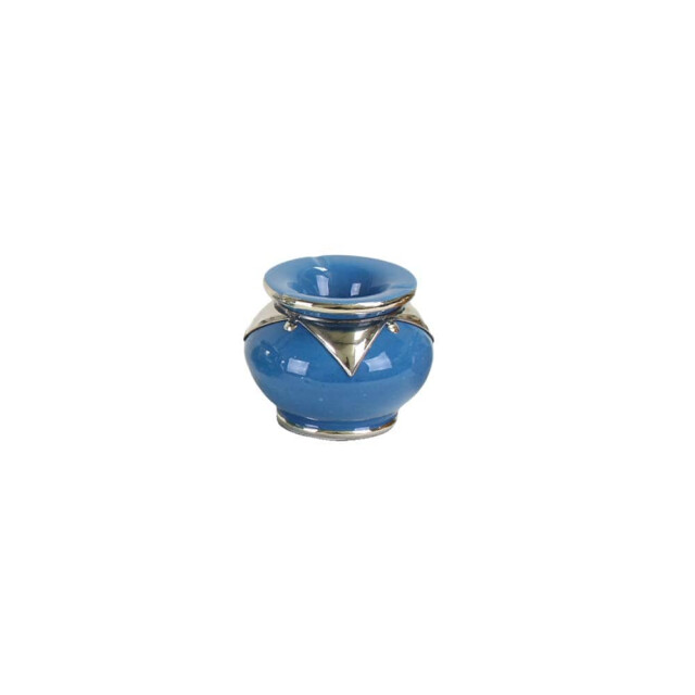 Safaary Marokkaanse asbak met metaal lichtblauw Ø 12 x 9cm SFMRKAB00010 large