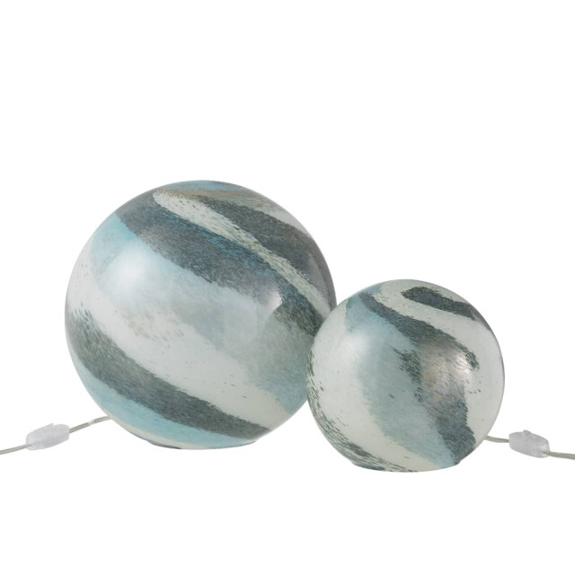 J-Line Lamp strepen rond glas -groen large dany 20669 large