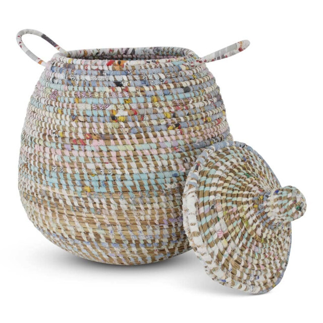 Safaary Rieten mand met deksel van zeegras tajine SFMND00069 large
