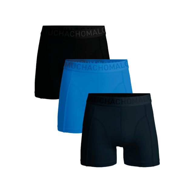 Muchachomalo Men 3-pack boxer shorts microf black/blue heren boxers Black/Blue/Men 3-Pack Boxer Shorts Microf large