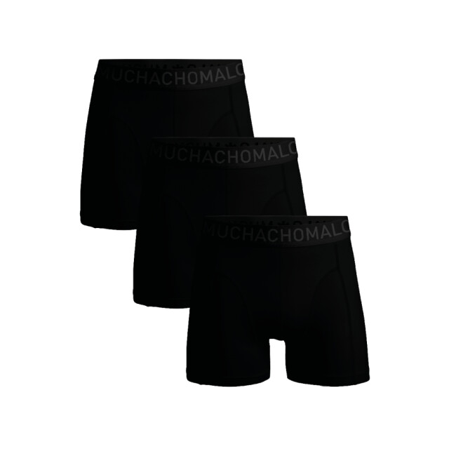 Muchachomalo Men 3-pack boxer shorts microfiber -  black heren boxers Black/Men 3-Pack Boxer Shorts Microf large