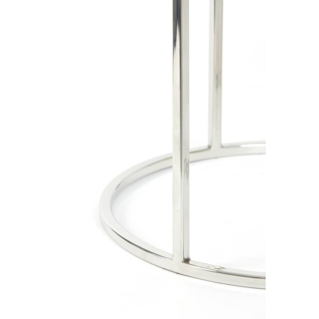 Light & Living Bijzettafel nikkel glas s2 duarte Ø 50 x 52cm 6724919 large