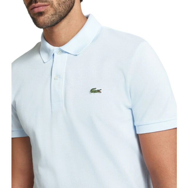 Lacoste Slim fit polo met labelpatch Lacoste Blauw Slim fit Polo Met Labelpatch large