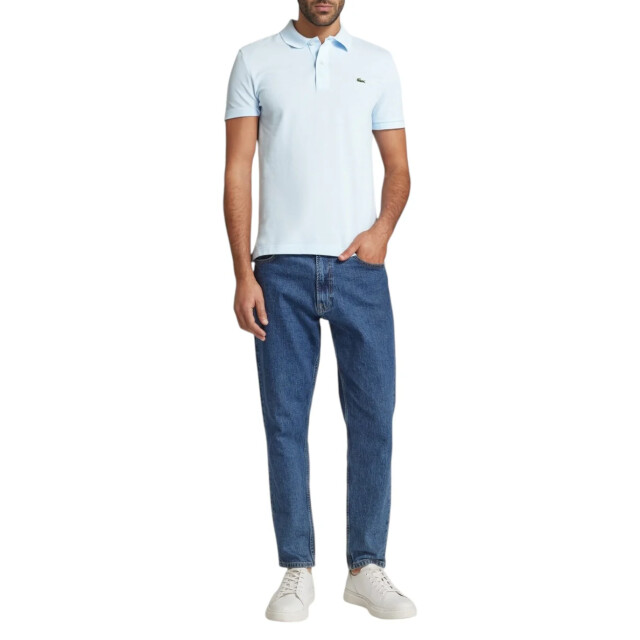 Lacoste Slim fit polo met labelpatch Lacoste Blauw Slim fit Polo Met Labelpatch large