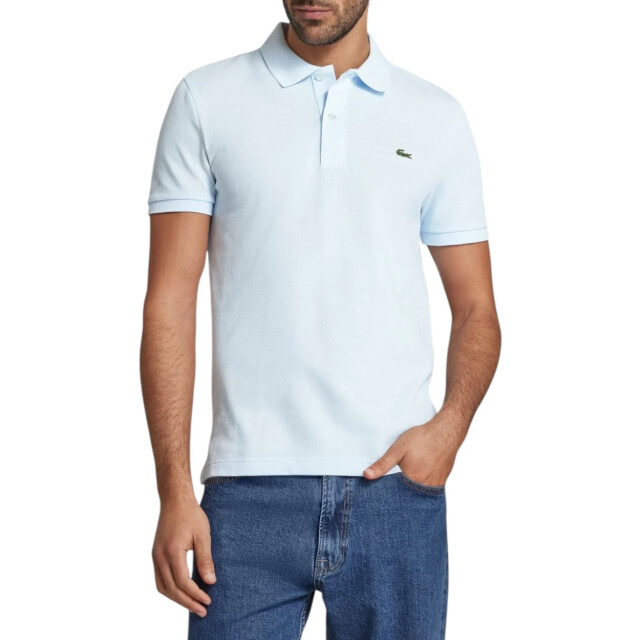 Lacoste Slim fit polo met labelpatch Lacoste Blauw Slim fit Polo Met Labelpatch large