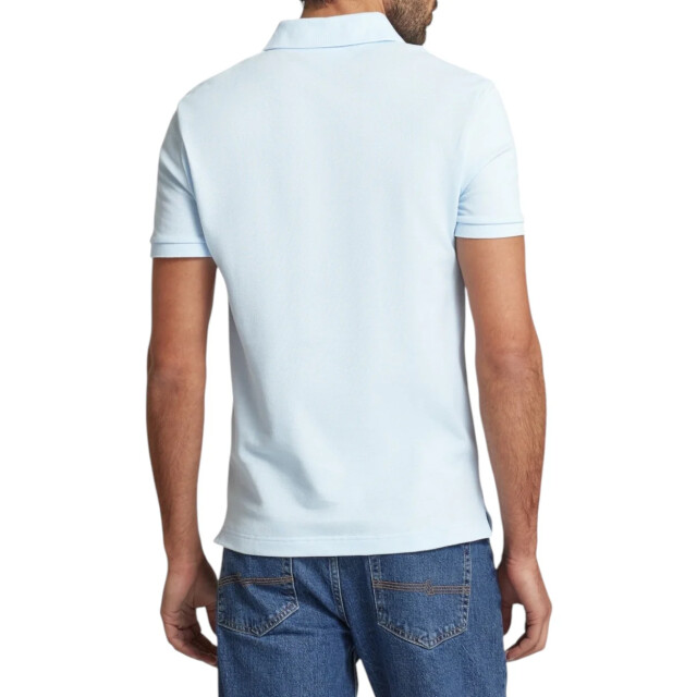 Lacoste Slim fit polo met labelpatch Lacoste Blauw Slim fit Polo Met Labelpatch large