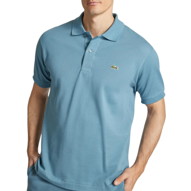 Lacoste Polo met labelpatch Lacoste Blauw Polo Met Labelpatch large