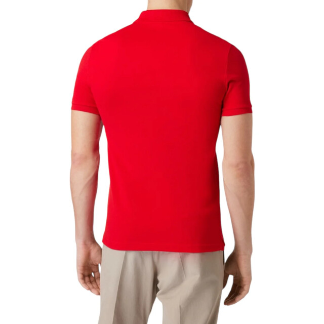Lacoste Polo met labelpatch Lacoste Rood Polo Met Labelpatch large