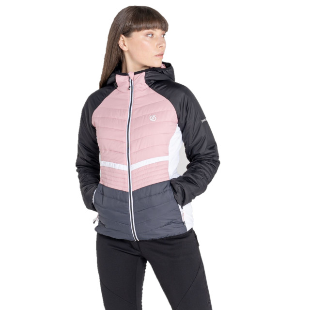 Dare2b Dames surmount gewatteerde jas met kap UTRG5754_powderpinkblack large